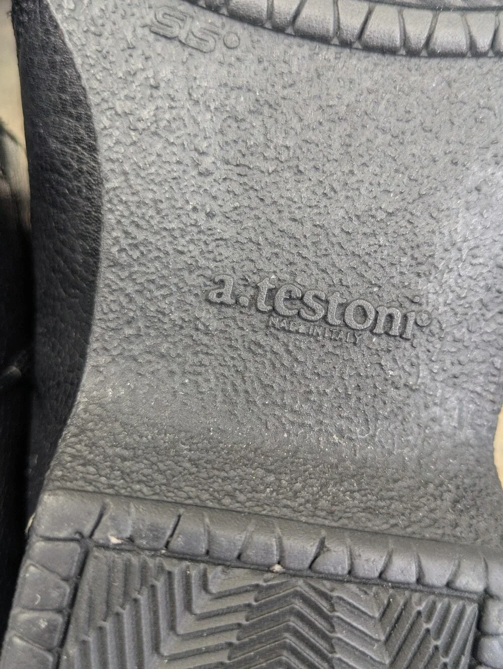 A. Testoni Black Pebbled Leather Chukka Boots